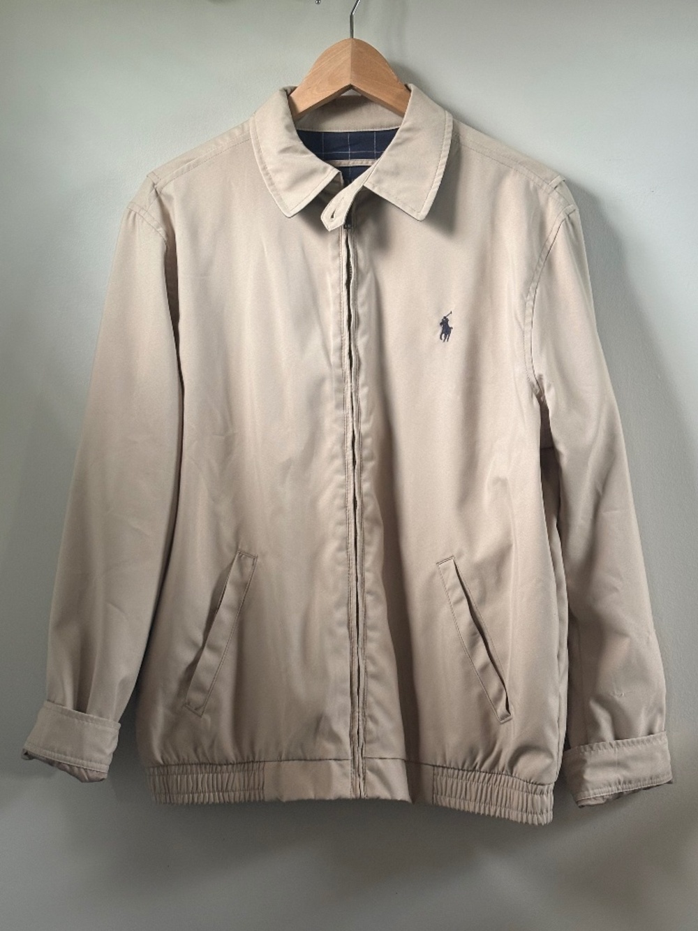 Ralph Lauren Bi Swing Khaki Zip Pony Jacket Small